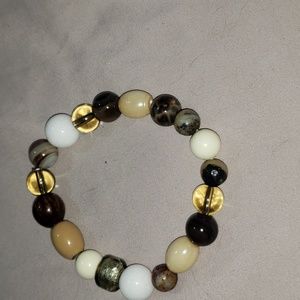 Semi precious stone and ceramic bracelet